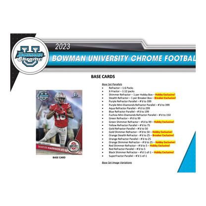 2023 Bowman Chrome University Football Breaker&