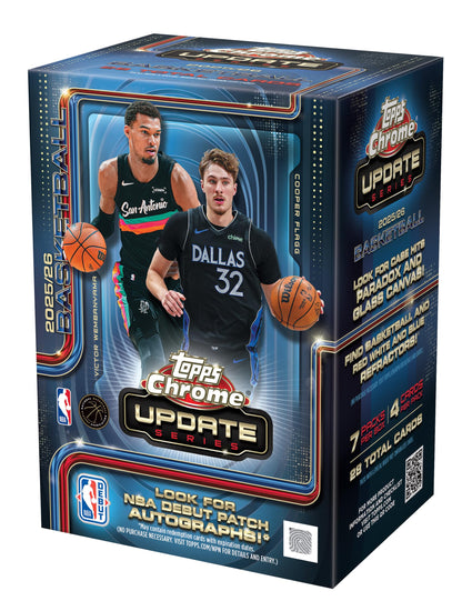 2025-26 Topps Chrome Updates NBA Basketball - Factory Sealed - Value Box