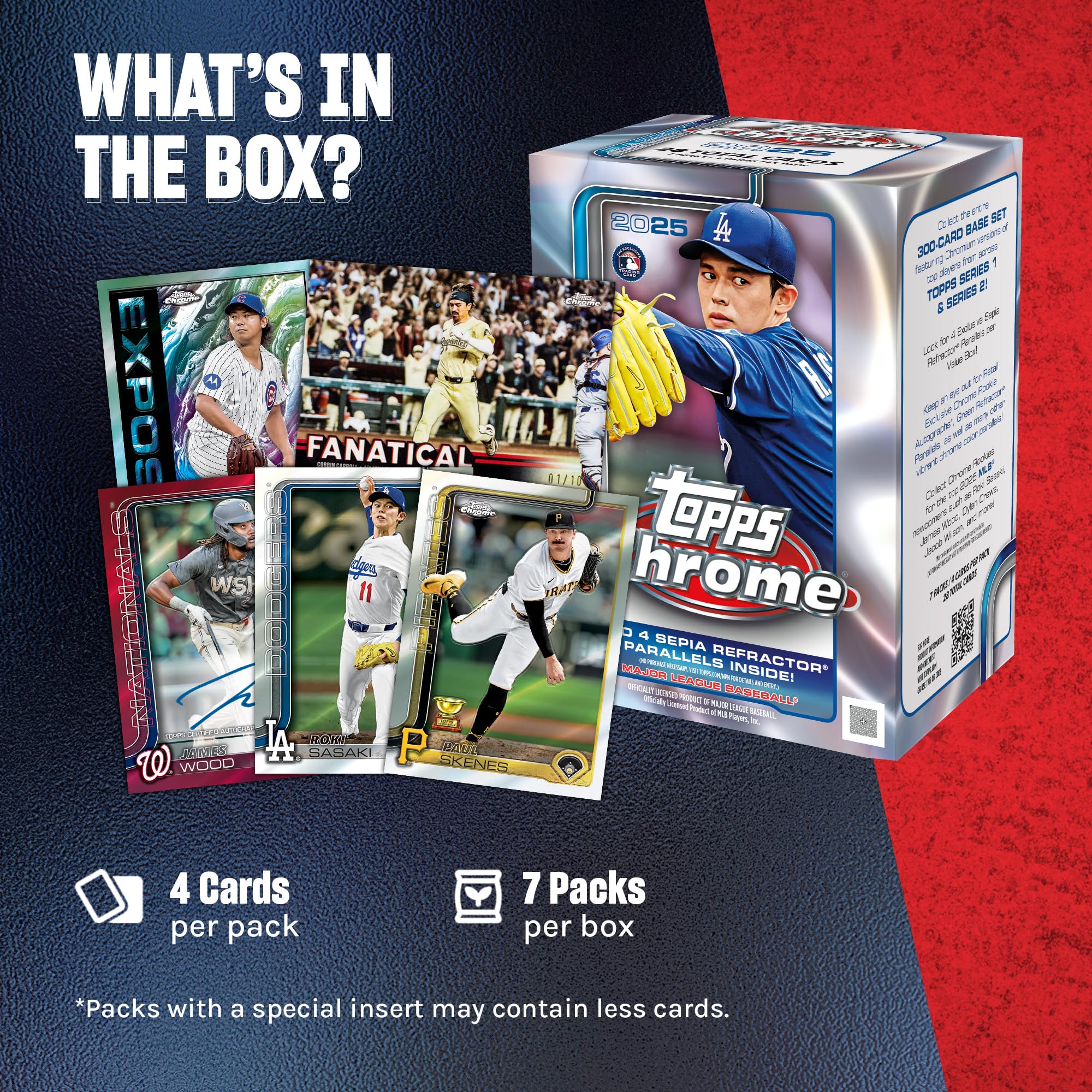 2025 Topps Chrome MLB Baseball - Factory Sealed - Value Box