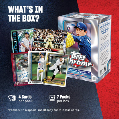 2025 Topps Chrome MLB Baseball - Factory Sealed - Value Box