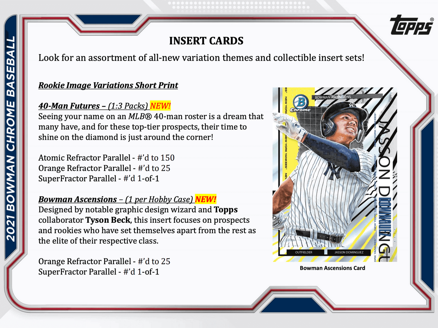 2021 Bowman Chrome Baseball Hobby Box