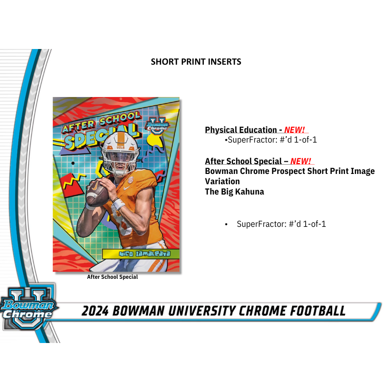 2024 Bowman University Chrome Football Breaker&
