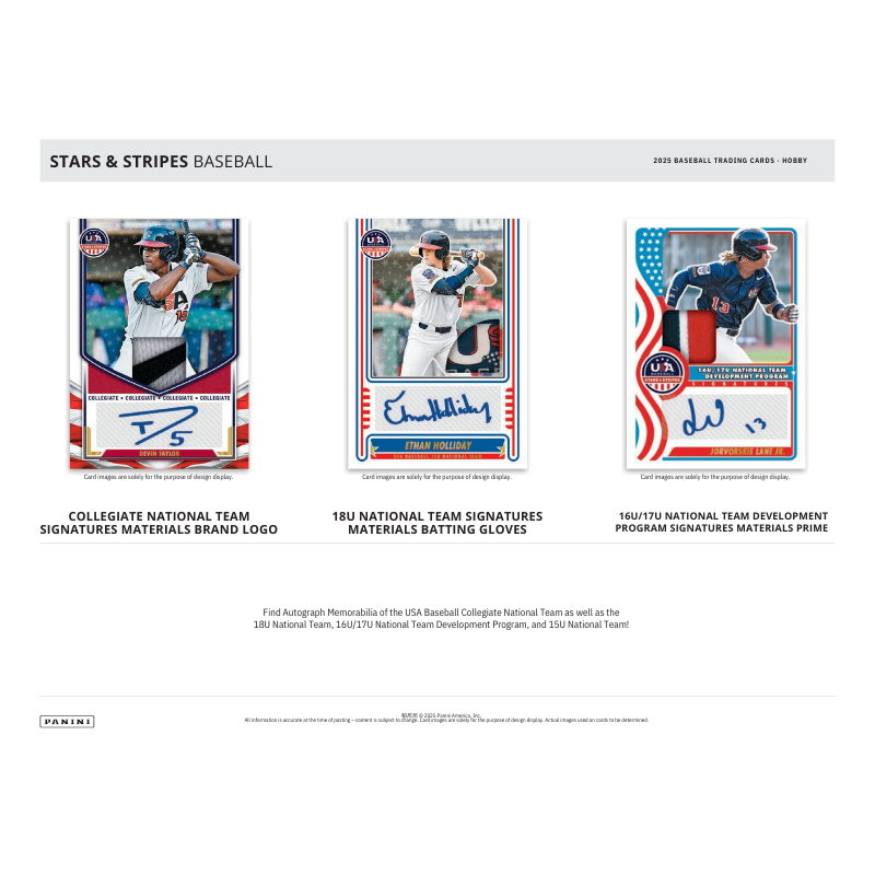 2025 Panini USA Stars &amp; Stripes Baseball Hobby Box