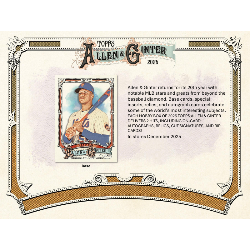 2025 Topps Allen &amp; Ginter Baseball Hobby Box