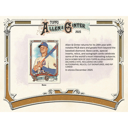 2025 Topps Allen &amp; Ginter Baseball Hobby Box