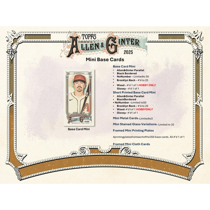 2025 Topps Allen &amp; Ginter Baseball Hobby Box